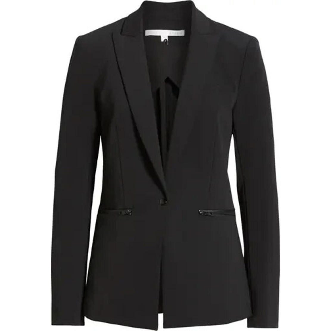New Veronica Beard BiStretch Scuba Jacket In Black  Size 00 Sj2185